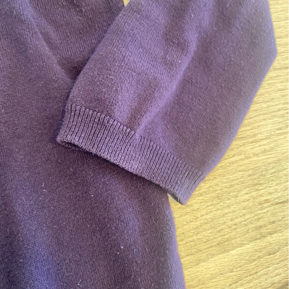 Tracy‎ M Deep Purple Ruffle Cardigan - Picture 5 of 9